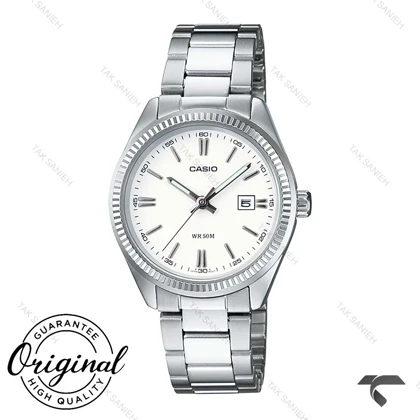 ساعت زنانه کاسیو LTP-1302D-7A1V سیلور صفحه سفید Casio-10284-L