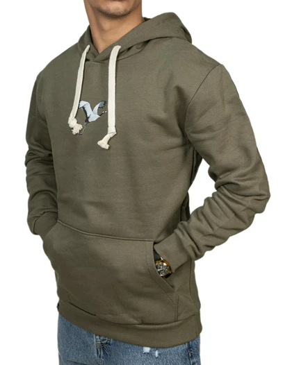 هودی اسپرت مردانه طرح چاپی مدل پلیکان رنگ سبز کد 26255