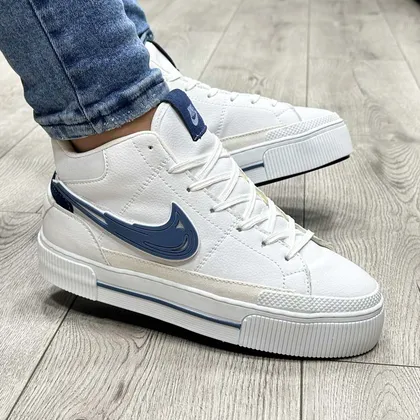 کفش مردانه ساق کوتاه مدل نایک NIKE رنگ سفید آبی