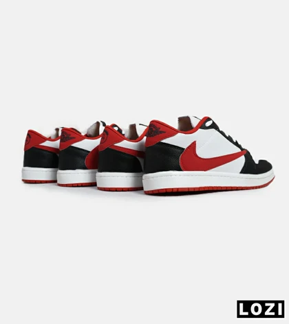 کفش کتانی مردانه مشکی سفید قرمز نایک NIKE travis scott