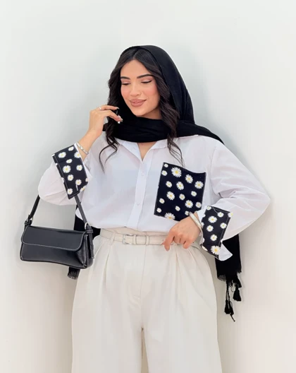 شومیز ترکیبی پارمین(50)کد:5623