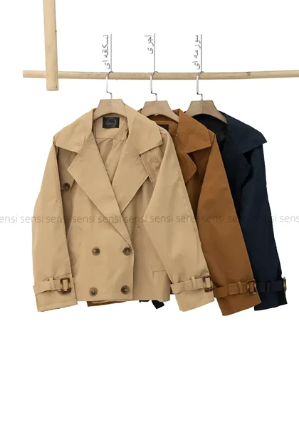 ترنچ کت آستر دار4دکمه کد1004697