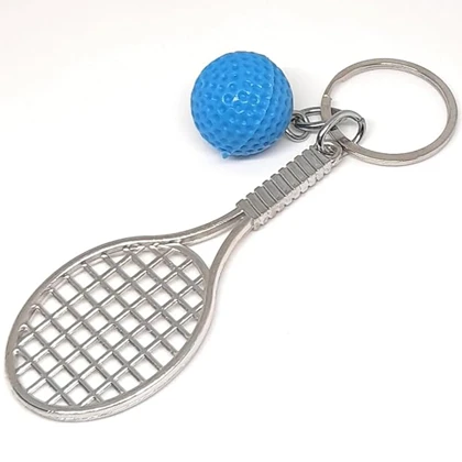 جاکلیدی و آویز کیف فلزی Tennis Ball Pendant طرح راکت تنیس