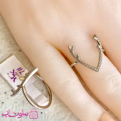 انگشتر دخترانه YSX مدل گوزن نقره ای