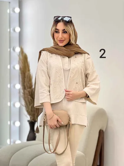 شومیز جلو بسته دو تکه