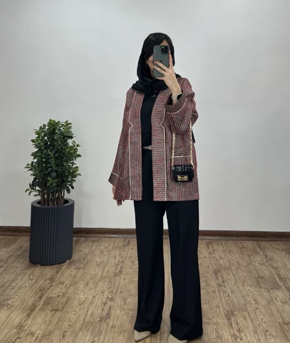 مانتو ژاکارد مغزی دوزی همتا