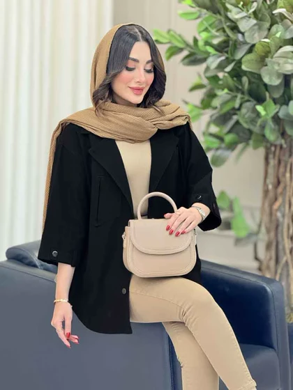 مانتو آستین پاگن دو جیب پیله