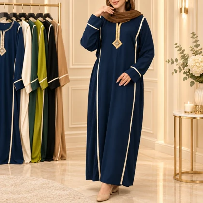 پیراهن ساحلی یال یقه گلدوزی 5018
