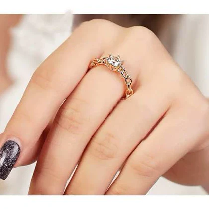 حلقه تک‌نگین ژوپینگ مدل AN762