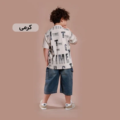 ست تیشرت شلوارک اسپورت طرح TIME