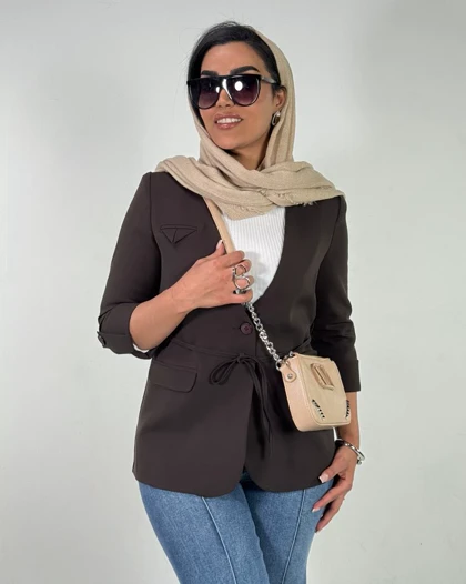 کت یقه هفت جیب فیلتو  کد 100167