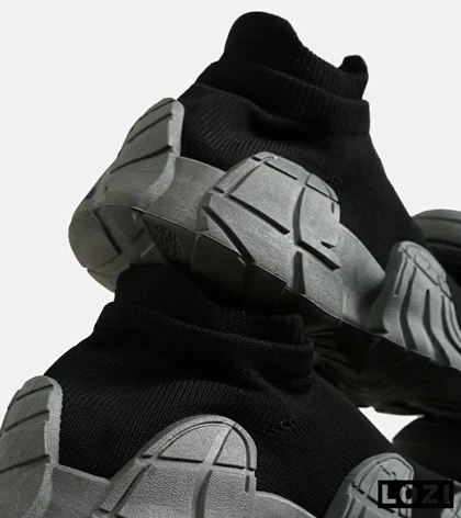 کفش کتانی مردانه مشکی طوسی BALENCIAGA مدل 6939