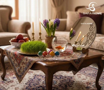 آینه رومیزی طرح پروانه سال نو مبارک