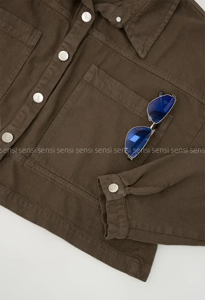 کت کتان کوتاه رنگی کد1004570