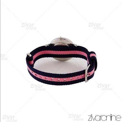 ساعت دنیل ولینگتون زنانه قاب سیلور صفحه مشکی بند صورتی سرمه ای 104972