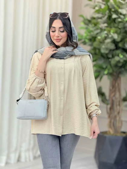 شومیز پیله دار آستین کش