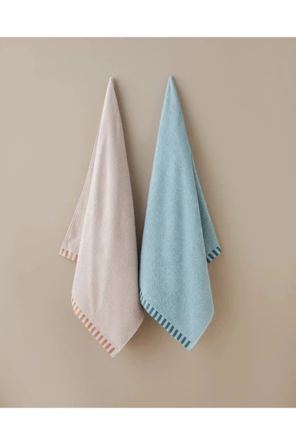 حوله حمام English Home مدل Stripe Edge پنبه‌ای