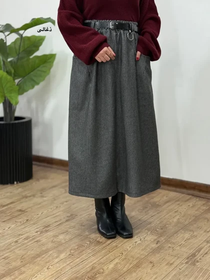 دامن فوتر به همراه کمربند