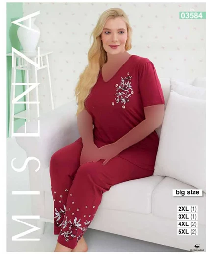 تیشرت شلوار سایز بزرگ زنانه