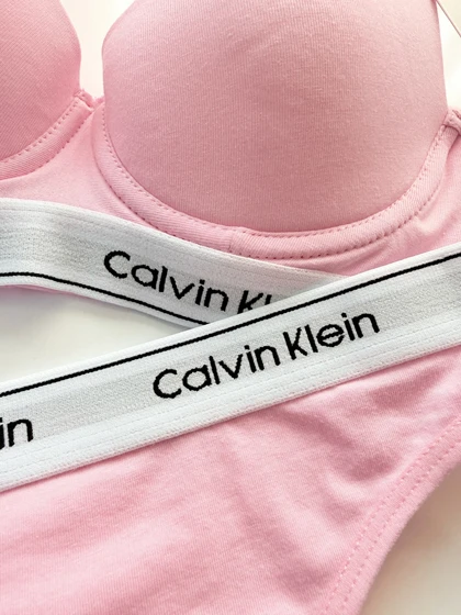 ست شورت بکلس و سوتین فنر دار نخ پنبه کلوین کلاین Calvin Klein