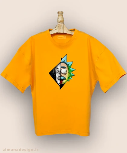 تیشرت لش مردانه و زنانه طرح ریک اند مورتی و انیشتین