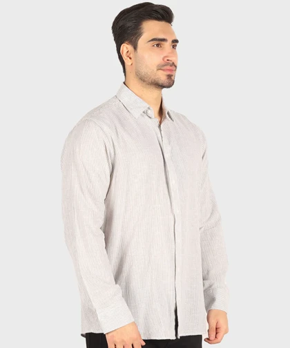 پیراهن مردانه لینن راه راه برند تیپ 5509