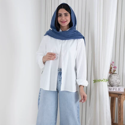 شومیز سفید گلدوزی