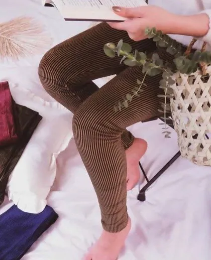 حراج شلوار مخمل راه راه زنانه
