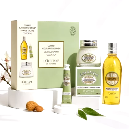 ست مراقبت از بدن بادام لوکسیتان کوفه گورمان آماند L’OCCITANE Coffret Gourmand Amande