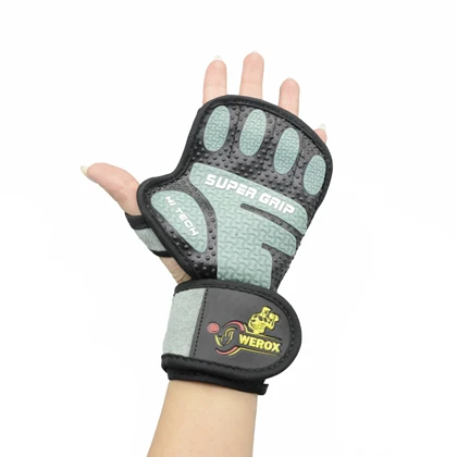 دستکش و محافظ کف دست بدنسازی ویراکس مدل AZS-404H1281 طوسی بسته دو عددی