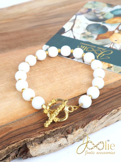 نیم ست گردنبند دستبند مروارید