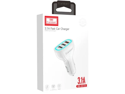 شارژر فندکی سه پورت یو اس بی 3.1 آمپر ارلدام ES-CC13