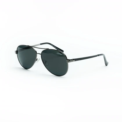 عینک آفتابی مردانه خلبانی Aviator شیشه سنگ کارتیر Cartier مدل EA-2862 کلاسیک