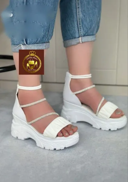 صندل لژدار نگینی دور مچی زنانه دخترانه مهسا