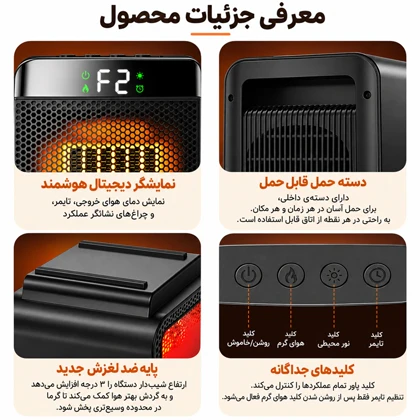 بخاری و هیتر برقی Flame Heater مدل E03