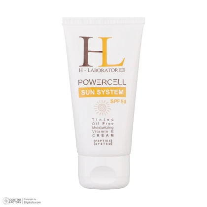 کرم ضدآفتاب رنگی اچ ال مدل SPF50 مناسب انواع پوست، حجم 50 میلی‌لیتر