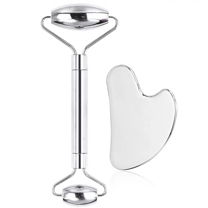 ماساژور غلتکی و دستگاه لیفت صورت Facial roller massager با گواشا