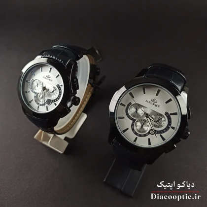 ساعت مچی ست برند الگانس مدل 1184 بند چرمی