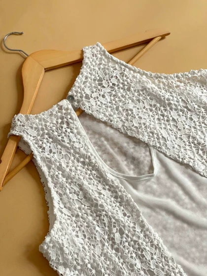 تاپ تمام گیپور مرواریدی کد 1729