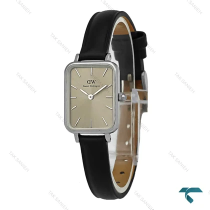 ساعت دنیل ولینگتون DW زنانه مستطیلی بندچرم صفحه طوسی DW-8025-L