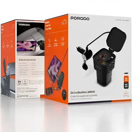 مبدل برق خودرو پرودو Porodo مدل PDCI103BK توان 200W