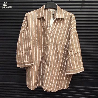 شومیز راه راه یقه هفت زنانه کد 36