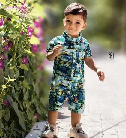 رامپر پسرانه طرح هاوایی