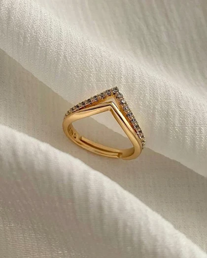 انگشتر هفتی نیمه نگین CM