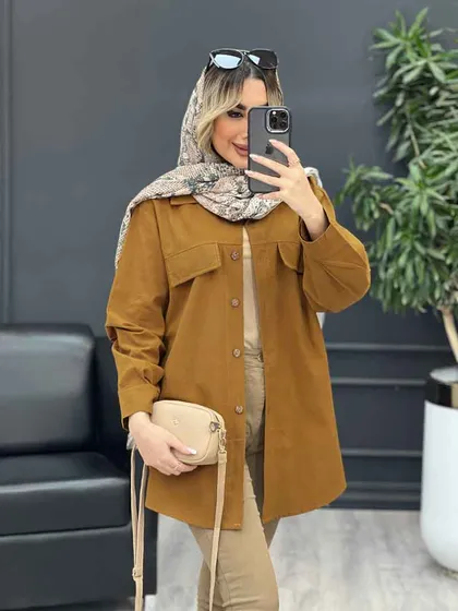 مانتو جیب نما بغل زیپ
