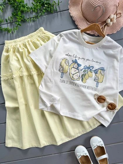 کراپ دامن ترند مادر دختری 2431
