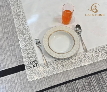 زیر سفره ای عروس طوسی مشکی کد 1325