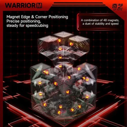 مکعب روبیک 3×3 کای وای QiYi مدل Warrior M UV مغناطیسی