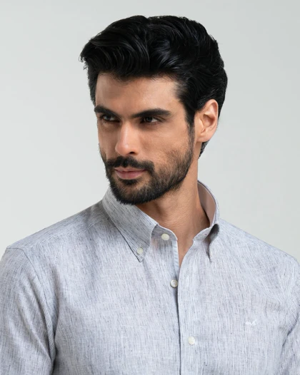 ام کی کالکشن پیراهن آستین بلند mk-2873-charcoal