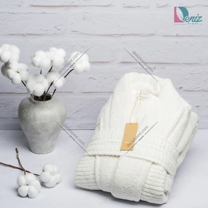 حوله تن پوش Cotton Life رنگ شیری